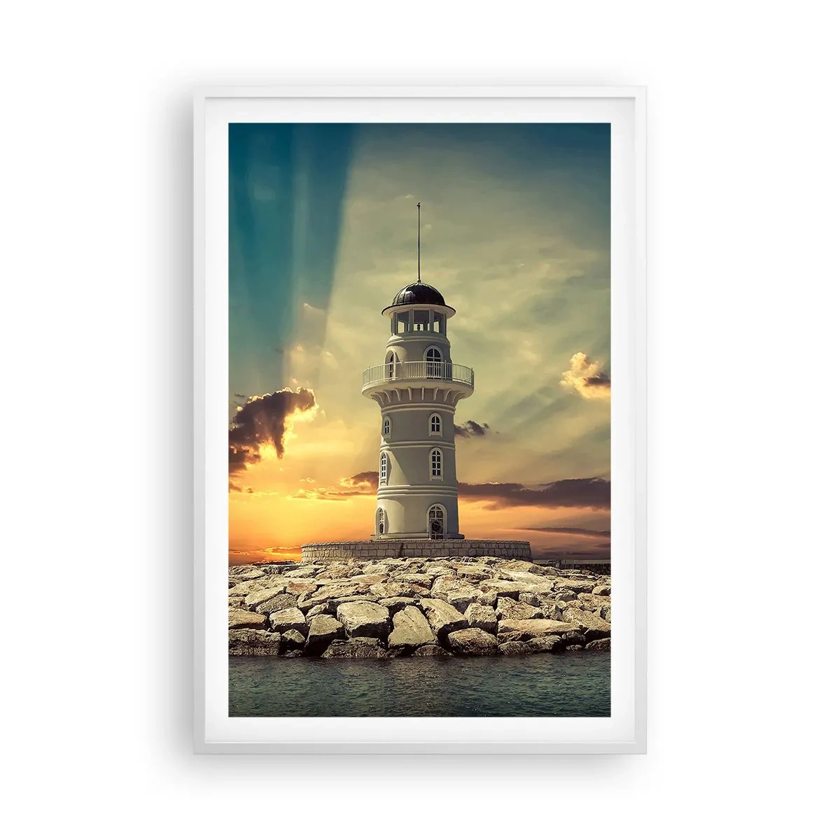 Poster in einem weißen Rahmen - Licht - Gut - Schönheit - 61x91 cm