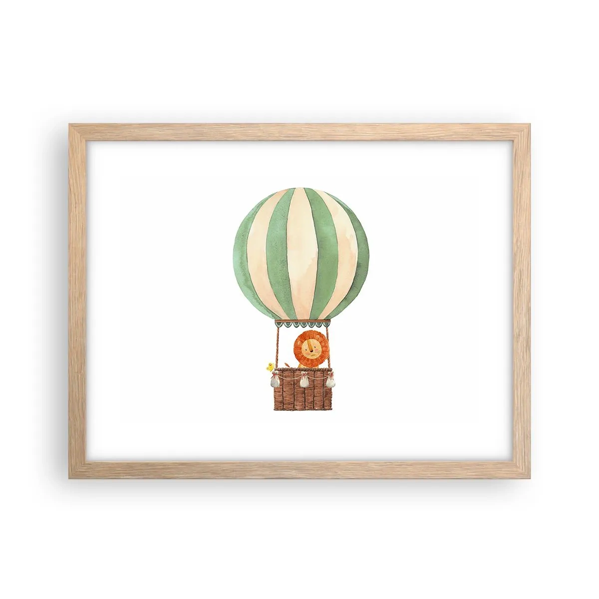 Poster in einem Rahmen aus heller Eiche - Leons Reisen - 40x30 cm