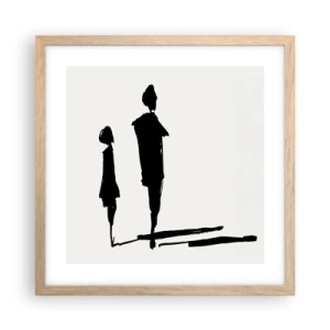 Poster in einem Rahmen aus heller Eiche - Mit Sicherheit zusammen? - 40x40 cm