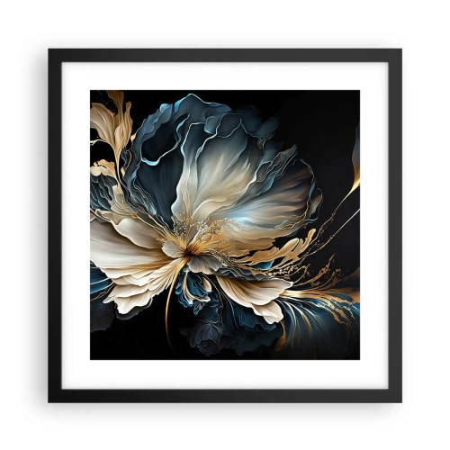 Poster in einem schwarzem Rahmen - Märchenhafte Farnblume - 40x40 cm