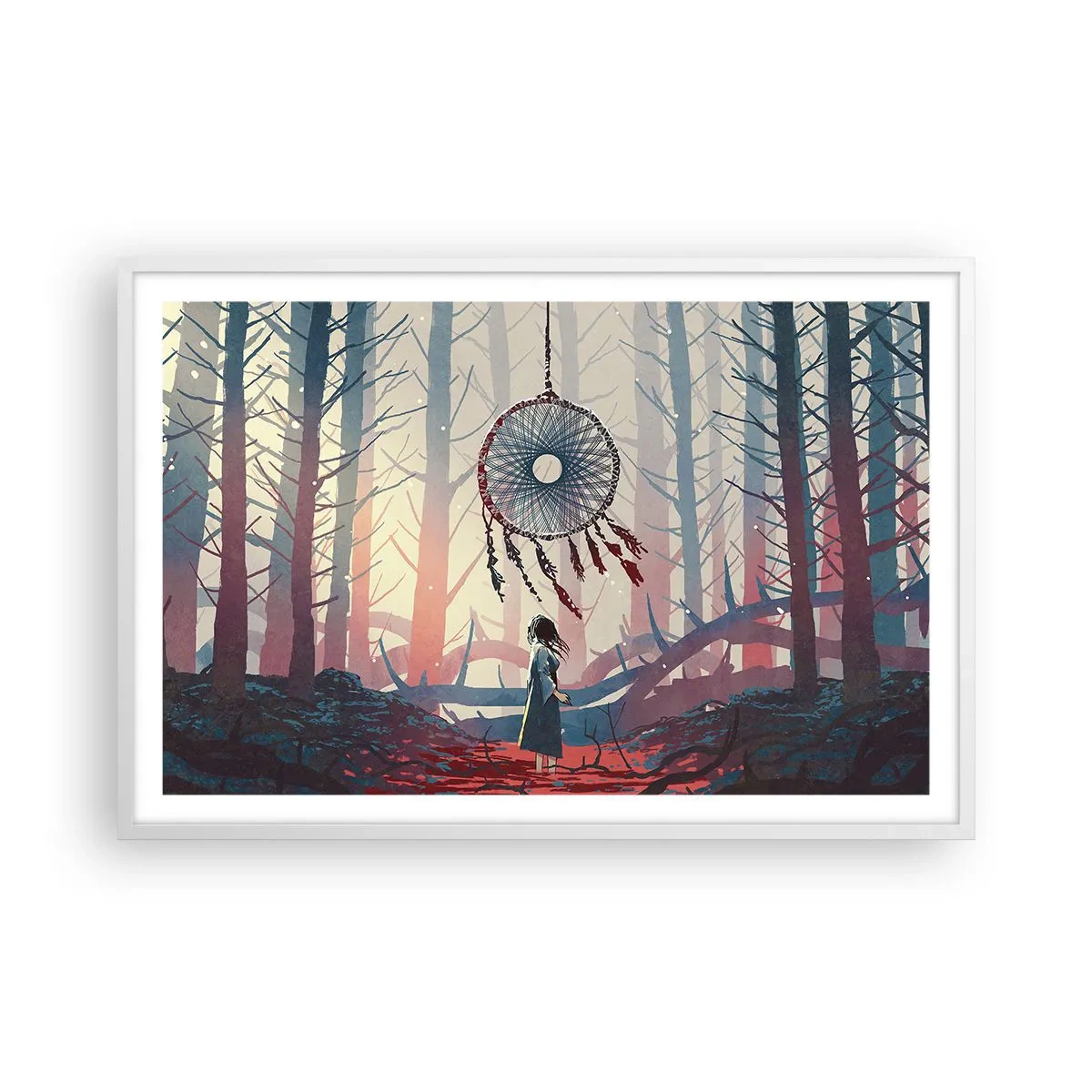 Poster in einem weißen Rahmen - Geheimes Glücksritual - 91x61 cm