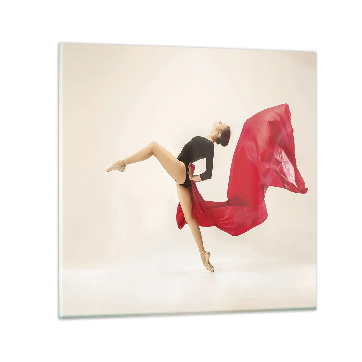 Glasbild - Bild auf glas - Rot und Schwarz - 30x30 cm