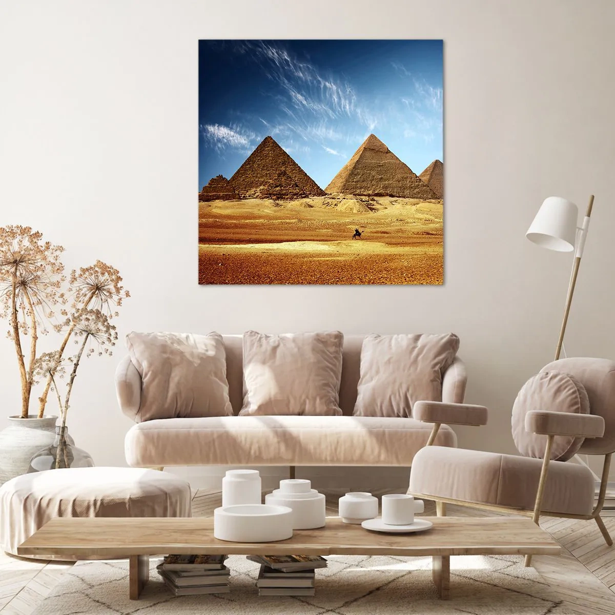 Bild auf Leinwand - Leinwandbild - 40 Jahrhunderte schauen dich an - 60x60 cm