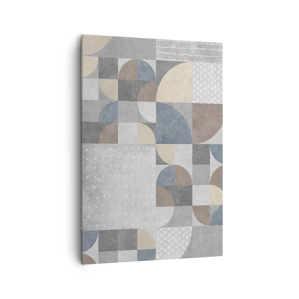 Bild auf Leinwand - Leinwandbild - Geometrisches Muster in Pastelltönen - 70x100cm - Keramische Fantasie - Moderne Wanddekoration für Wohnzimmer und Schlafzimmer ARTTOR