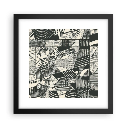 Poster in einem schwarzem Rahmen - Die Dynamik der Gegenwart - 30x30 cm