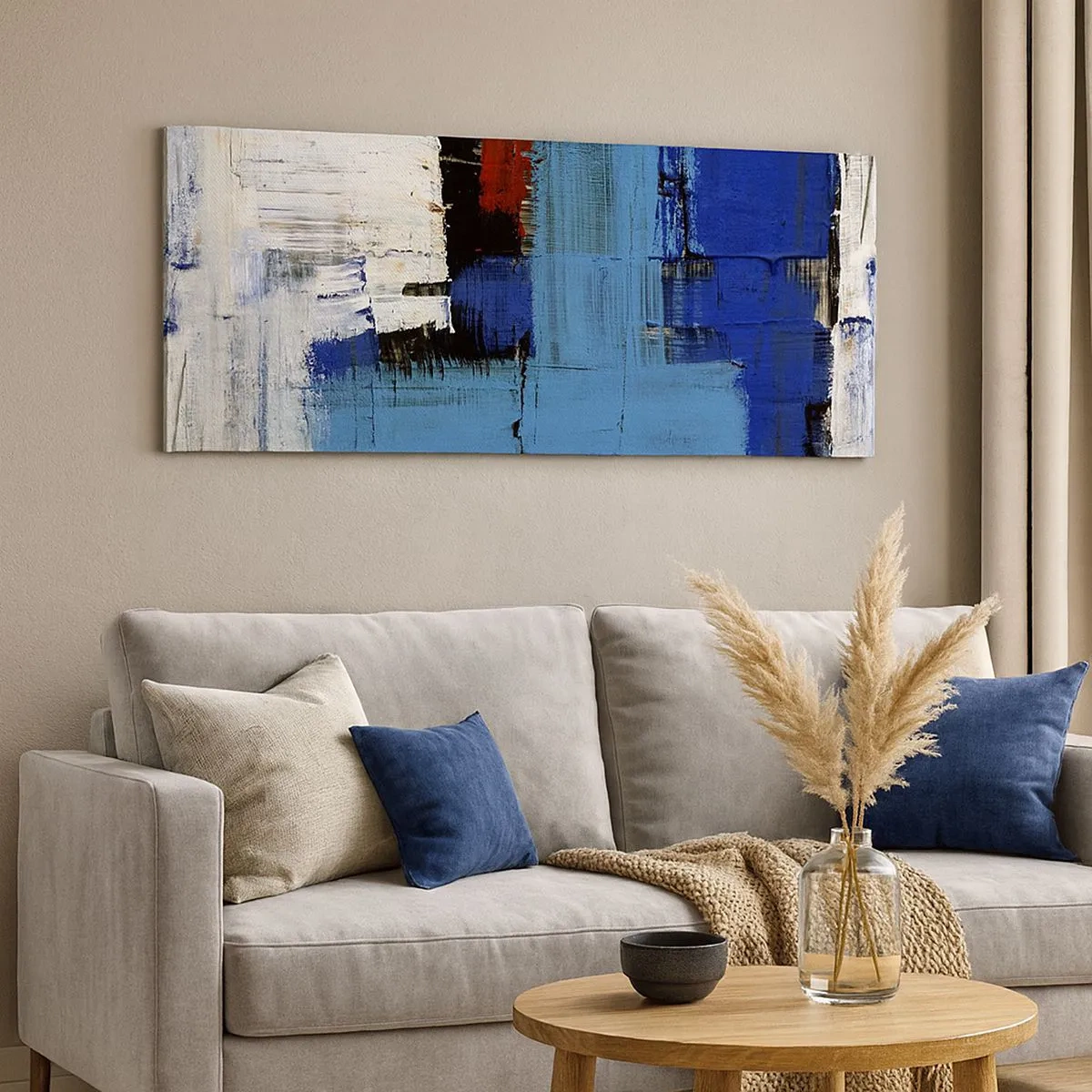 Bild auf Leinwand - Leinwandbild - Geheimnis ist blau - 100x40 cm