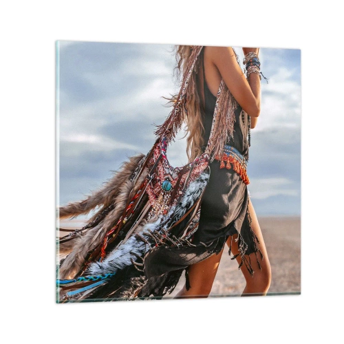 Glasbild - Bild auf glas - Das Mädchen des Schamanen - 30x30 cm