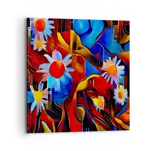 Bild auf Leinwand - Leinwandbild - Die Farben des Lebens - 70x70 cm