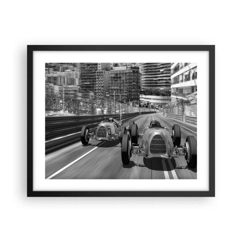 Poster in einem schwarzem Rahmen - Vor langer Zeit in Monte Carlo - 50x40 cm
