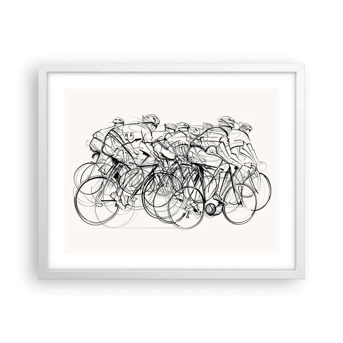 Poster in einem weißen Rahmen - Gemeinsam als Team - 50x40 cm