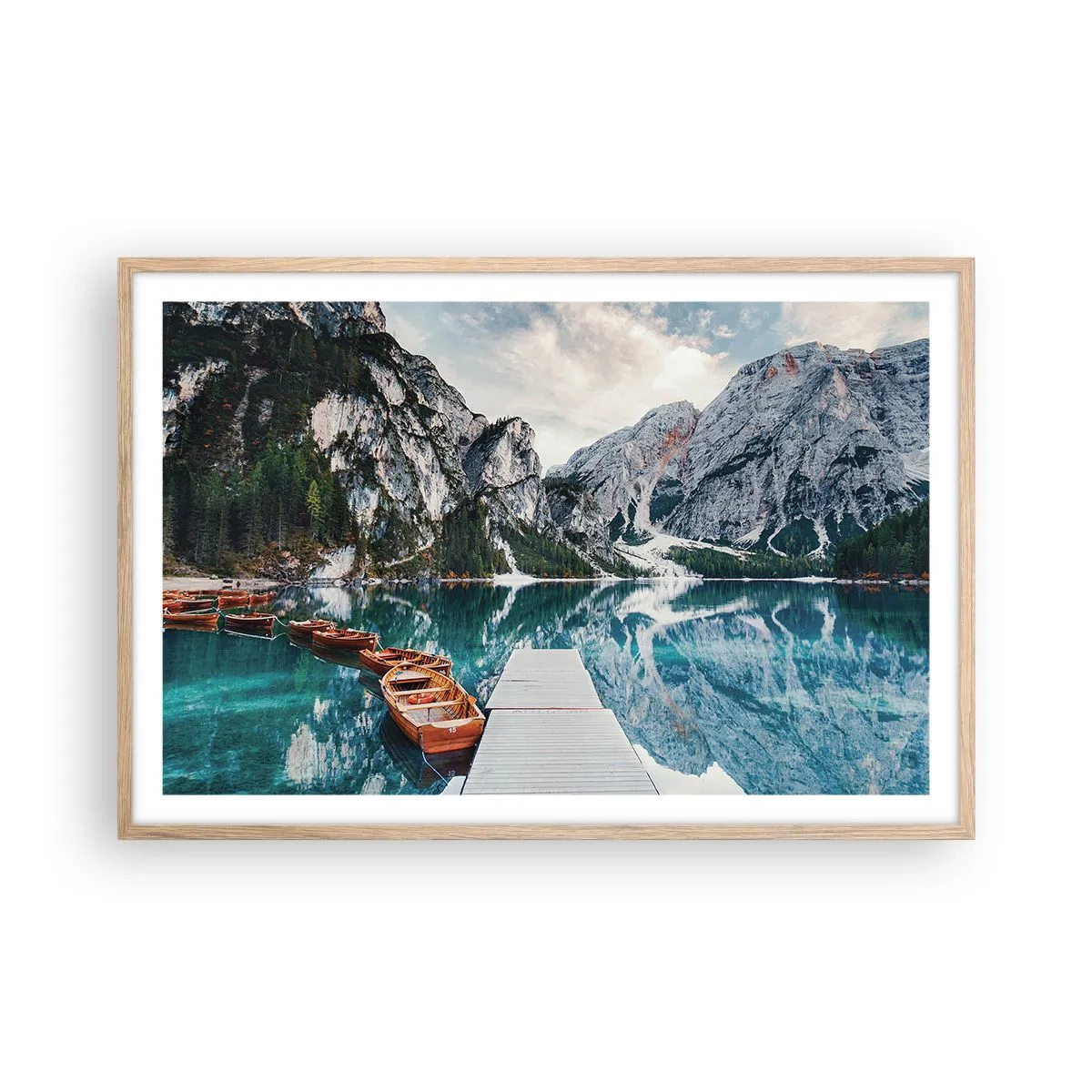 Poster in einem Rahmen aus heller Eiche - Wir zeigen Ihnen Schönheit - 91x61 cm