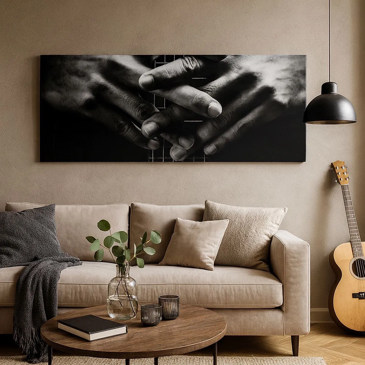 Bild auf Leinwand - Leinwandbild - Gebet des Künstlers - 100x40 cm
