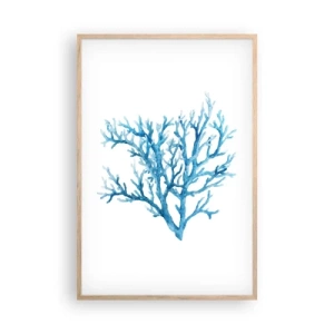 Poster in einem Rahmen aus heller Eiche - Nautisches Filigran - 61x91 cm