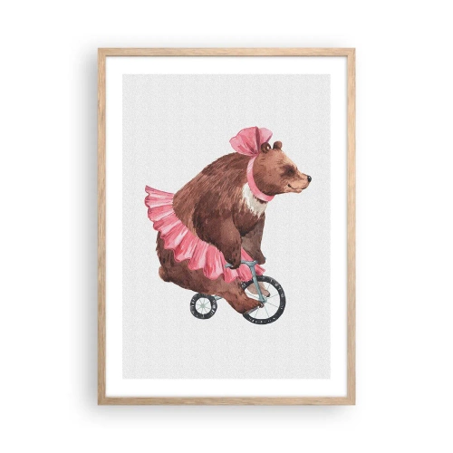 Poster in einem Rahmen aus heller Eiche - Was für ein Affentheater! - 50x70 cm