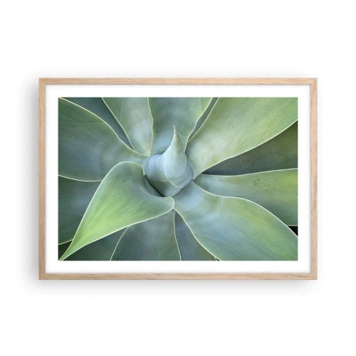 Poster in einem Rahmen aus heller Eiche - Geburt des Grüns - 70x50 cm