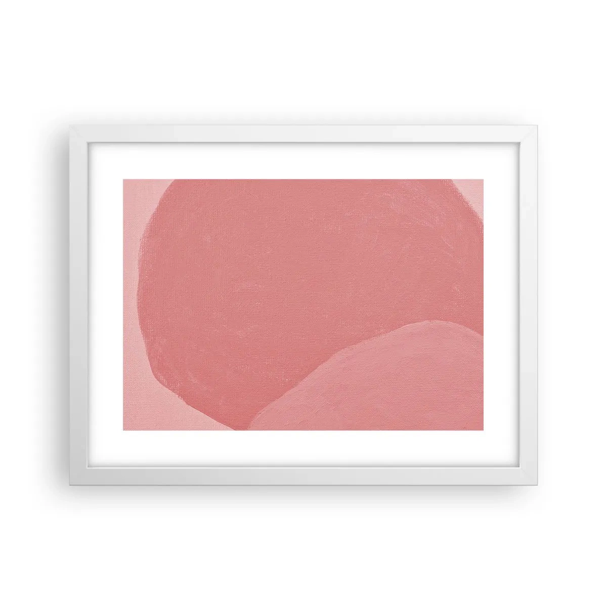 Poster in einem weißen Rahmen - Organische Komposition in Rosa - 40x30 cm
