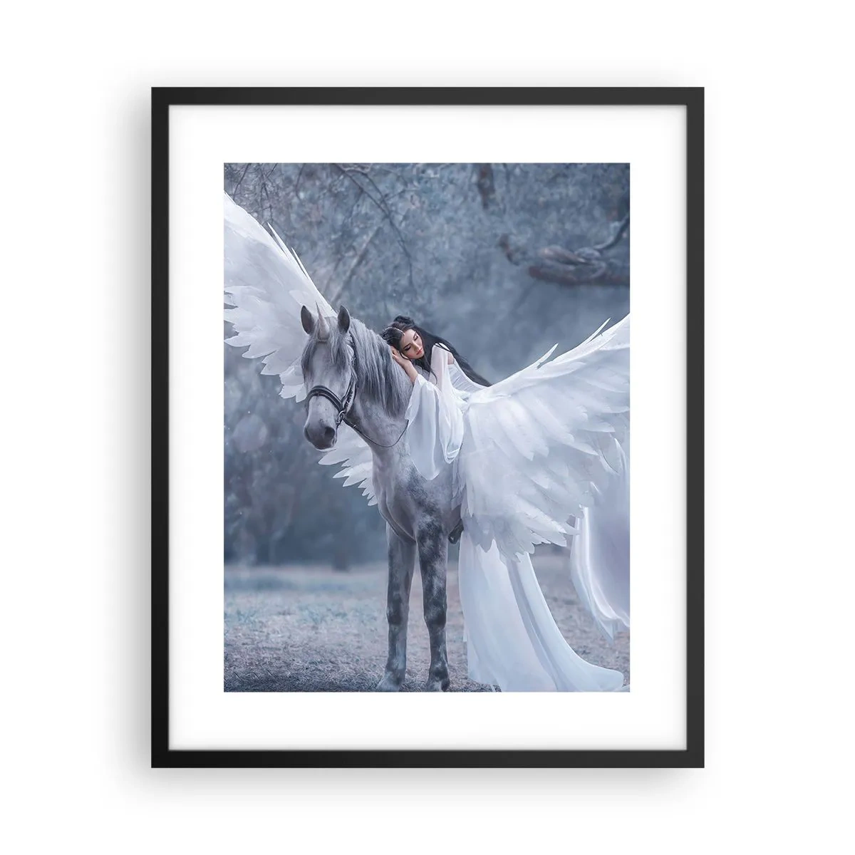 Poster in einem schwarzem Rahmen - Ein inspirierter Moment - 40x50 cm