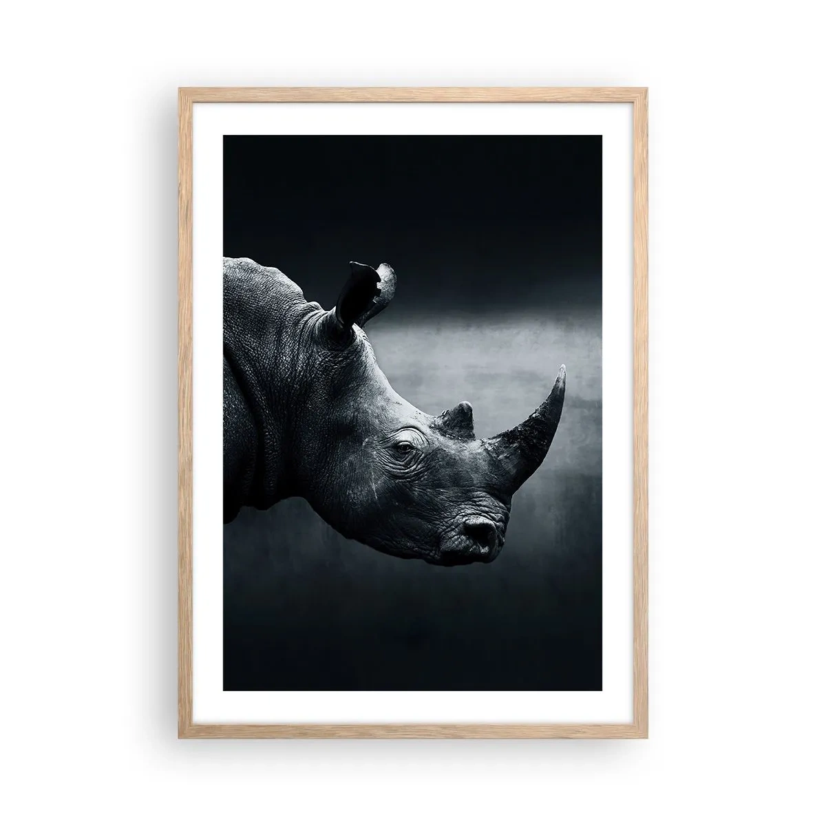 Poster in einem Rahmen aus heller Eiche - Richtiges Profil - 50x70 cm