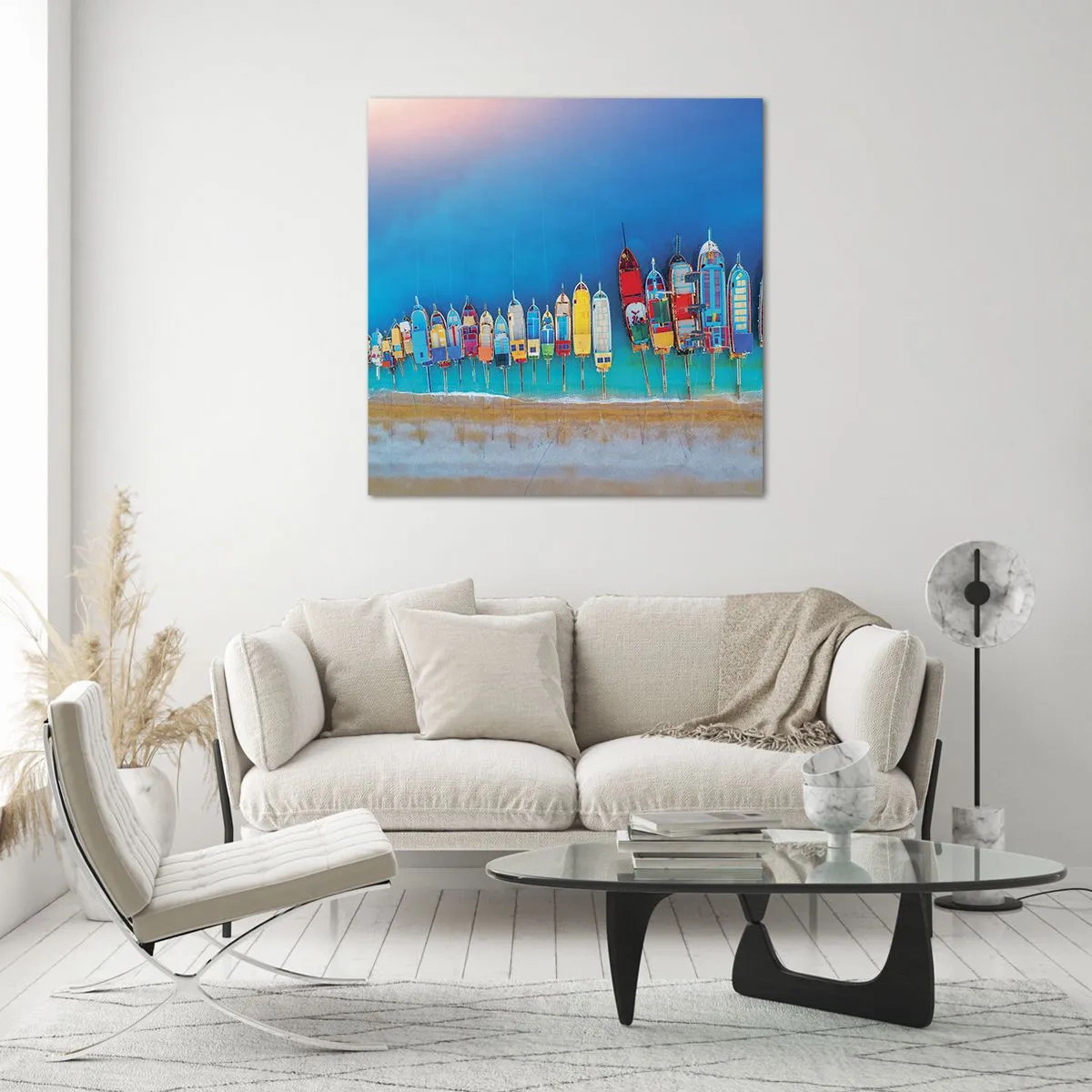 Glasbild - Bild auf glas - Aus der Vogelperspektive - 60x60 cm