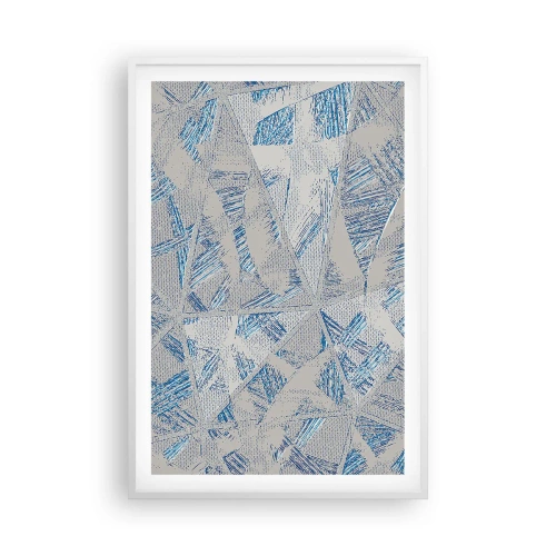 Poster in einem weißen Rahmen - In einem blaugrauen Labyrinth - 61x91 cm