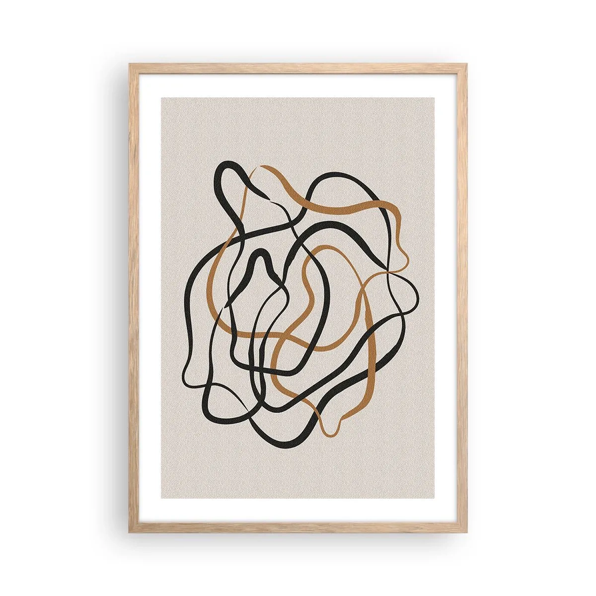 Poster in einem Rahmen aus heller Eiche - Alles ging schief - 50x70 cm