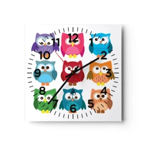 Wanduhr - Glasuhr - Es macht Spaß, anders zu sein - 30x30 cm