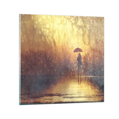 Glasbild - Bild auf glas - Ich habe das Gefühl, dass mich jemand ansieht - 40x40 cm