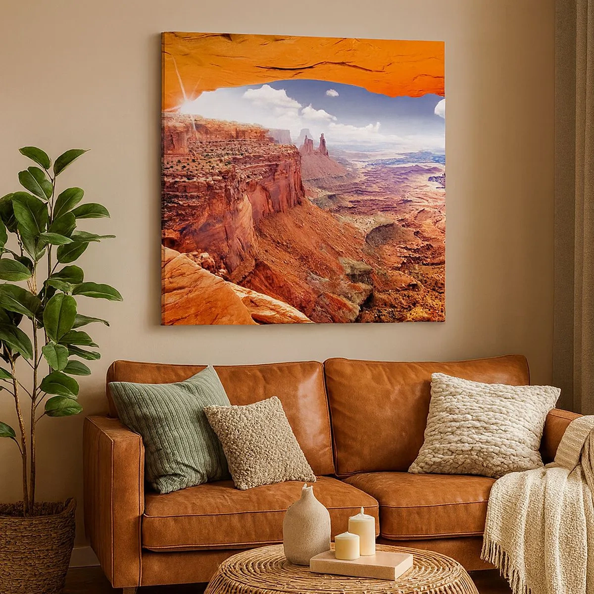 Bild auf Leinwand - Leinwandbild - Von der Natur selbst geschnitzt - 30x30 cm