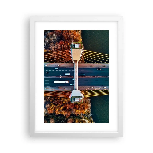 Poster in einem weißen Rahmen - Jenseits der Gewässer, jenseits der Wälder - 30x40 cm