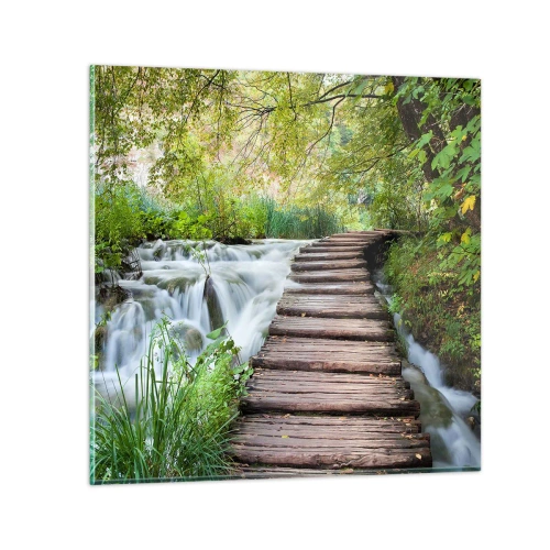 Glasbild - Bild auf glas - Das Wasser ist überhaupt nicht ruhig - 70x70 cm