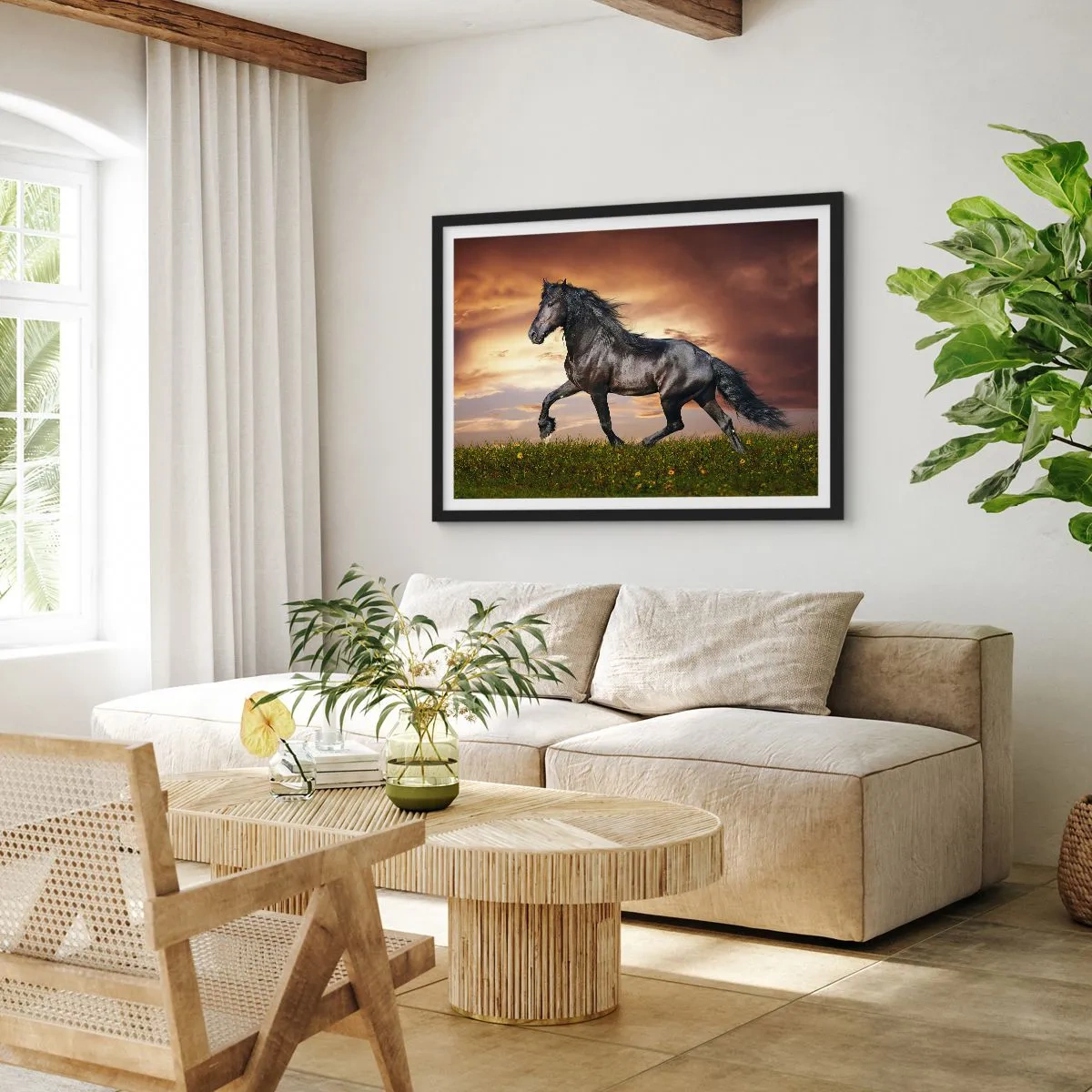 Poster in einem schwarzem Rahmen - Schwarzer Prinz - 40x30 cm