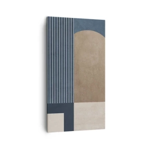 Bild auf Leinwand - Leinwandbild - Komposition aus Einfachheit und Rundheit - 45x80 cm