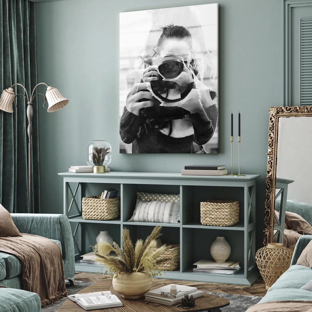 Bild auf Leinwand - Leinwandbild - Schöpfer und Material - 55x100 cm