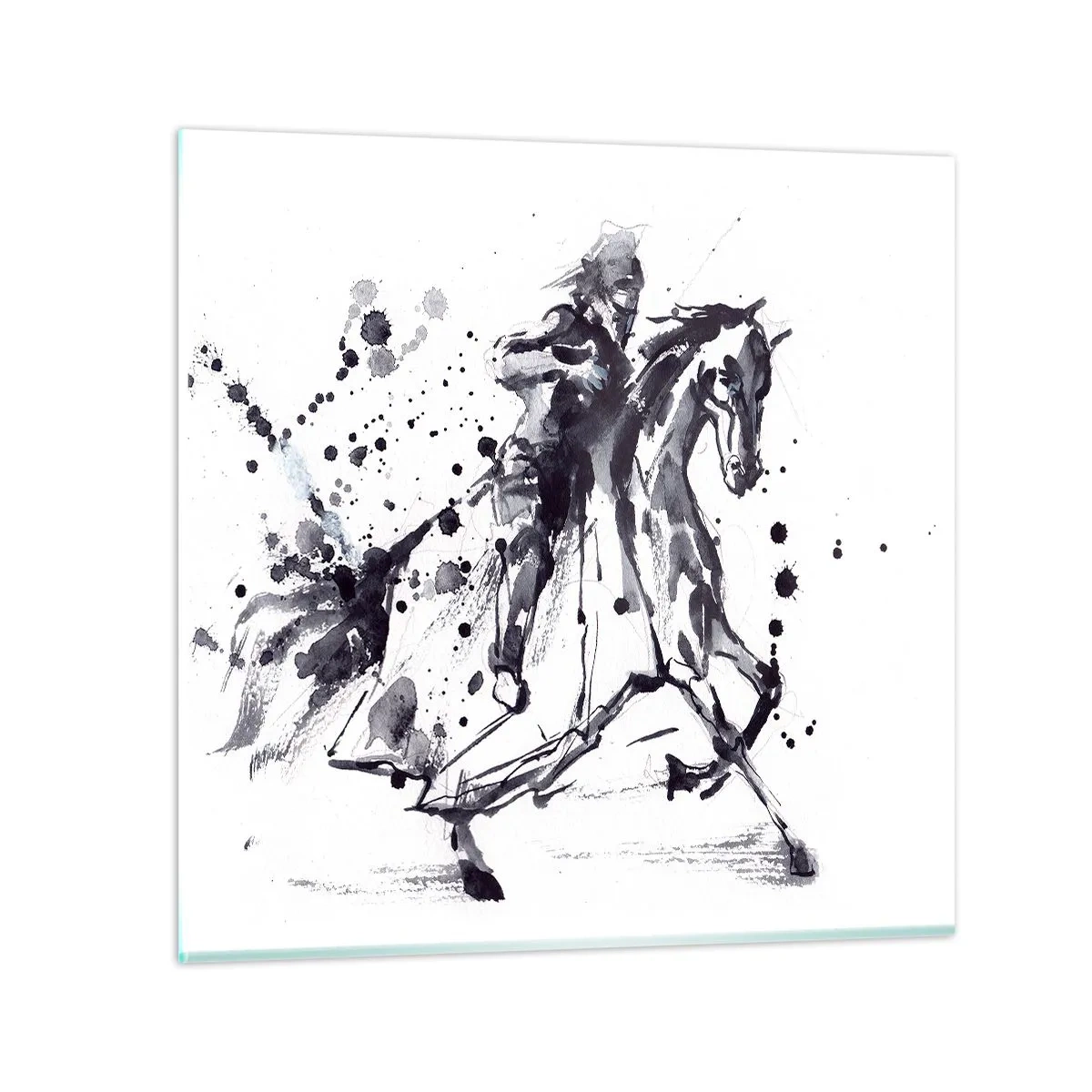 Glasbild - Bild auf glas - Schwarzer Ritter - 40x40 cm