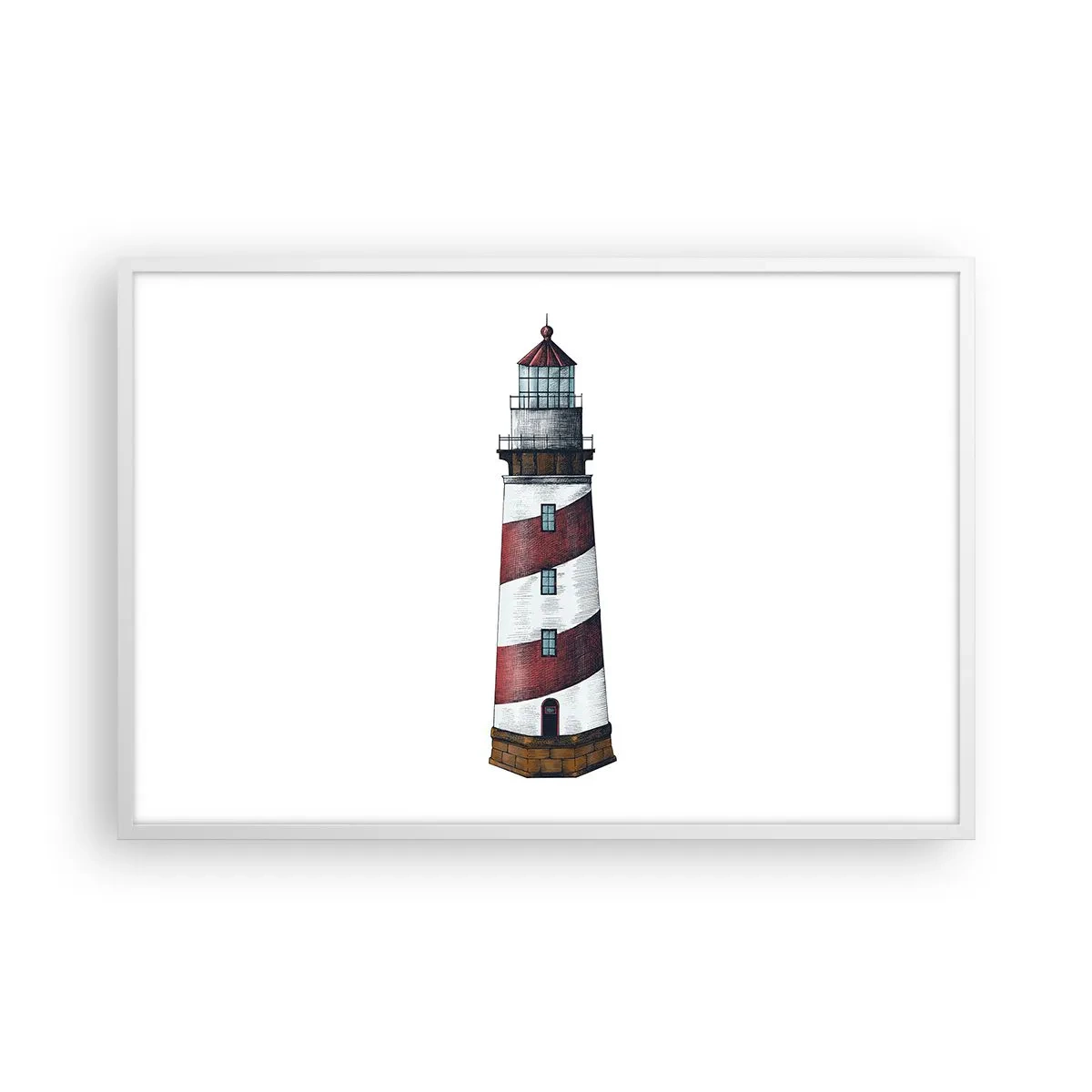 Poster in einem weißen Rahmen - Immer auf der Hut - 91x61 cm