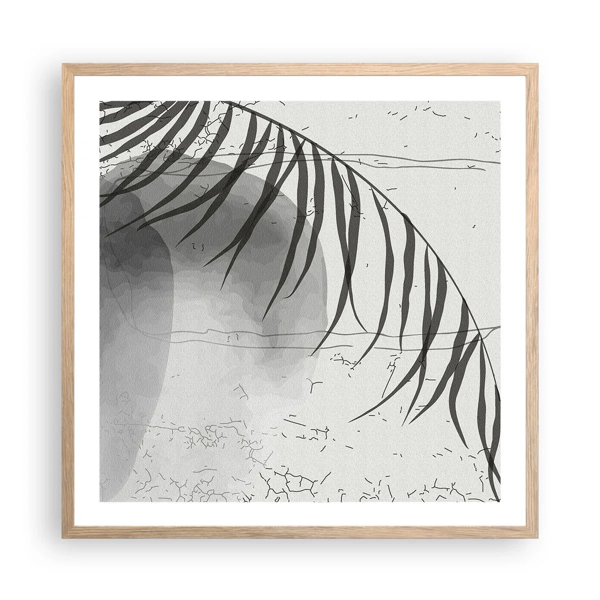 Poster in einem Rahmen aus heller Eiche - Subtile Exotik der Natur - 60x60 cm