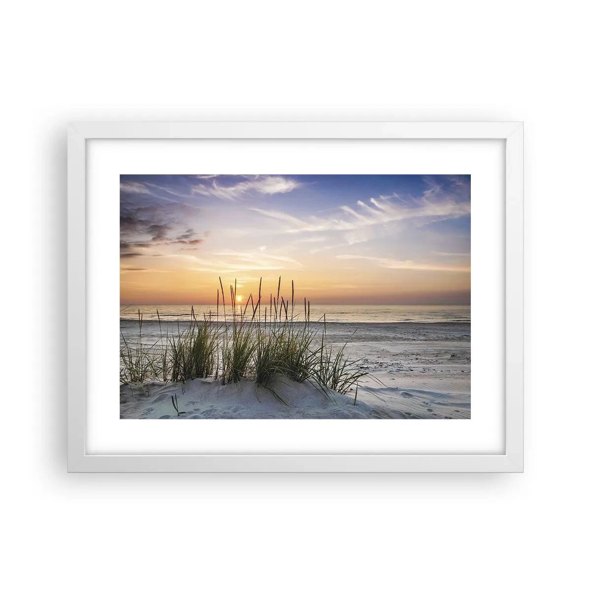 Poster in einem weißen Rahmen - Schau, denk, fühl - 40x30 cm