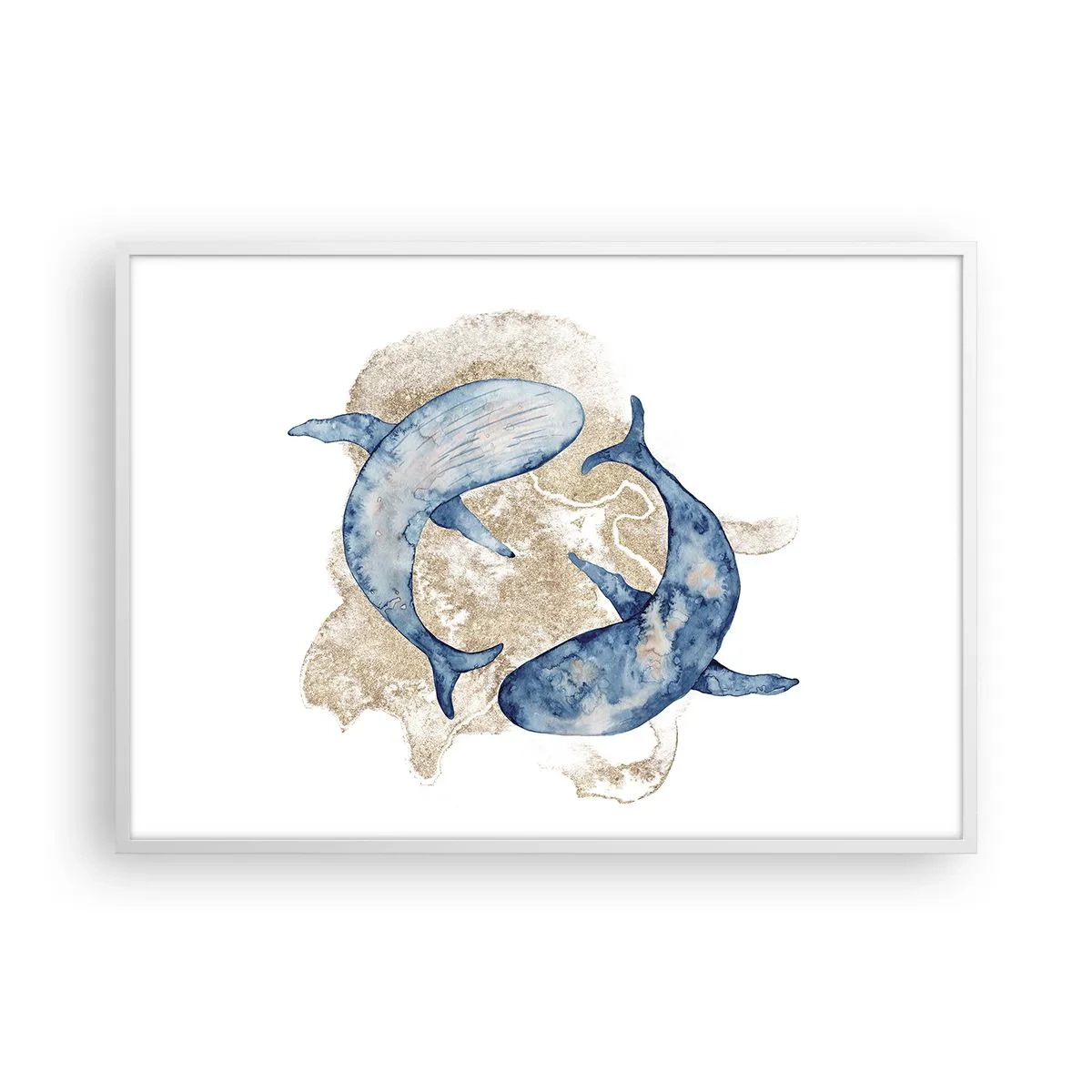 Poster in einem weißen Rahmen - Freundschaft oder Liebe? - 100x70 cm