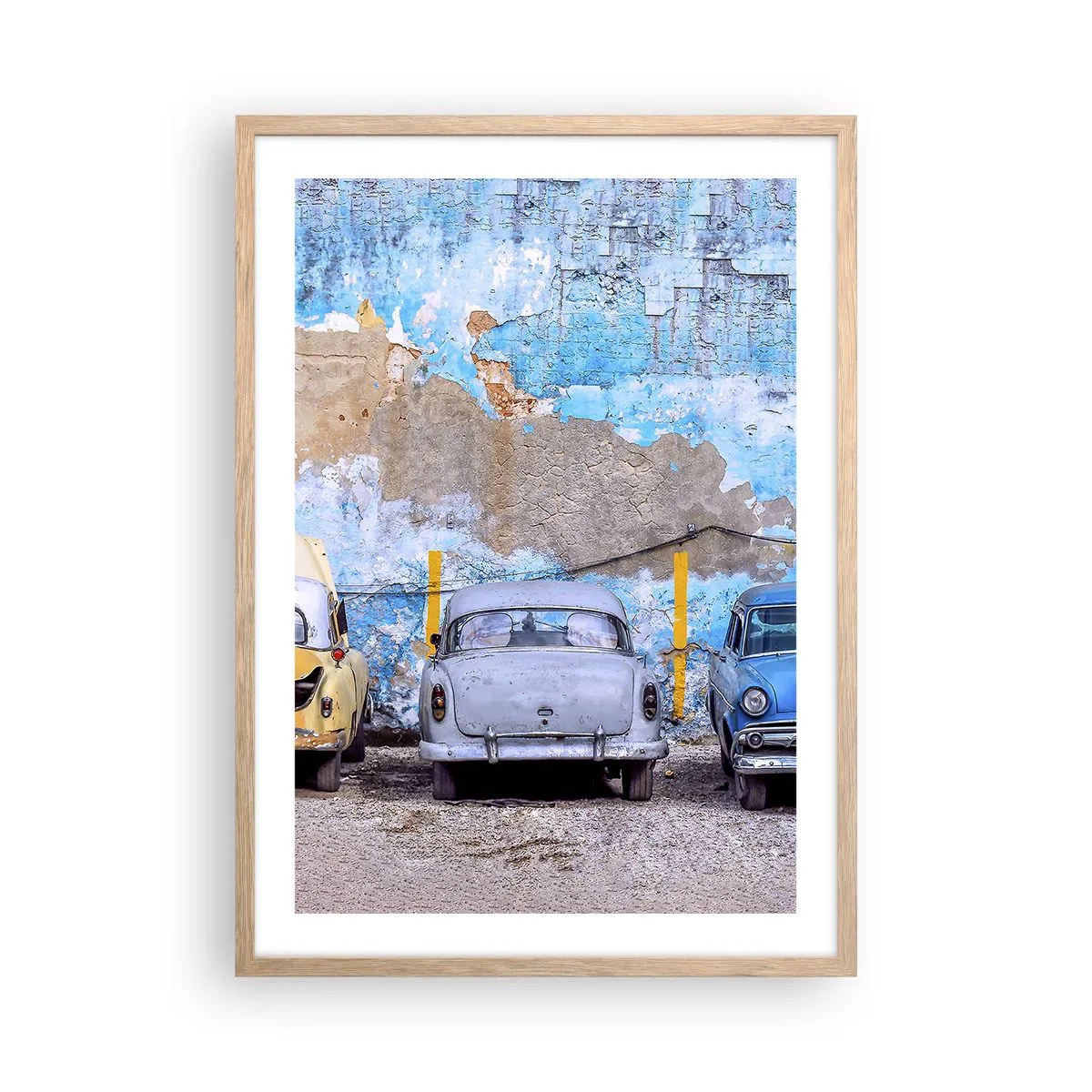 Poster in einem Rahmen aus heller Eiche - Treffen der Veteranen - 50x70 cm