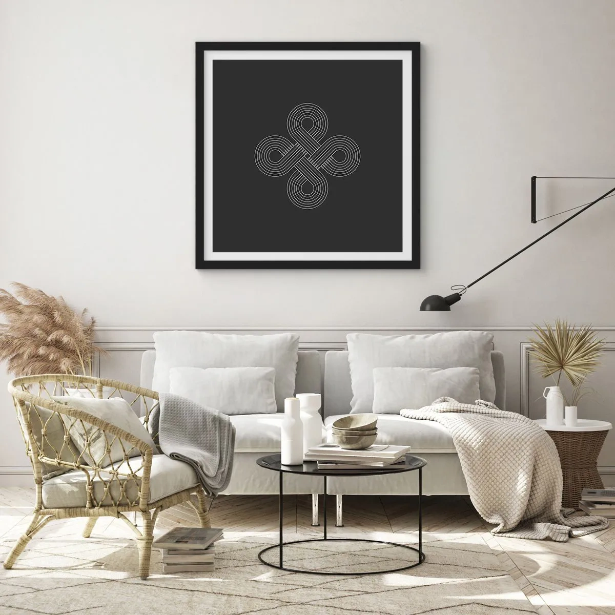 Poster in einem schwarzem Rahmen - Im keltischen Geist - 40x40 cm