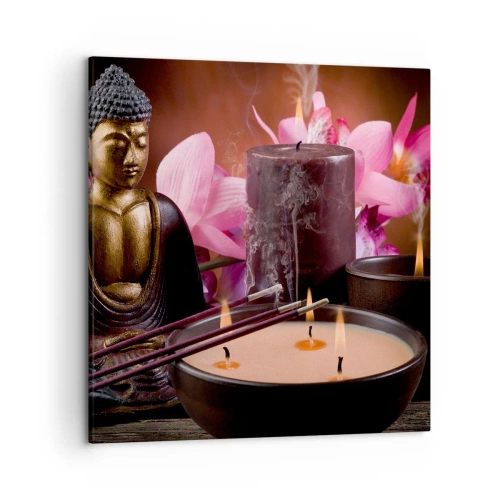 Bild auf Leinwand - Leinwandbild - Den Geist frei machen, den Körper beruhigen - 50x50 cm