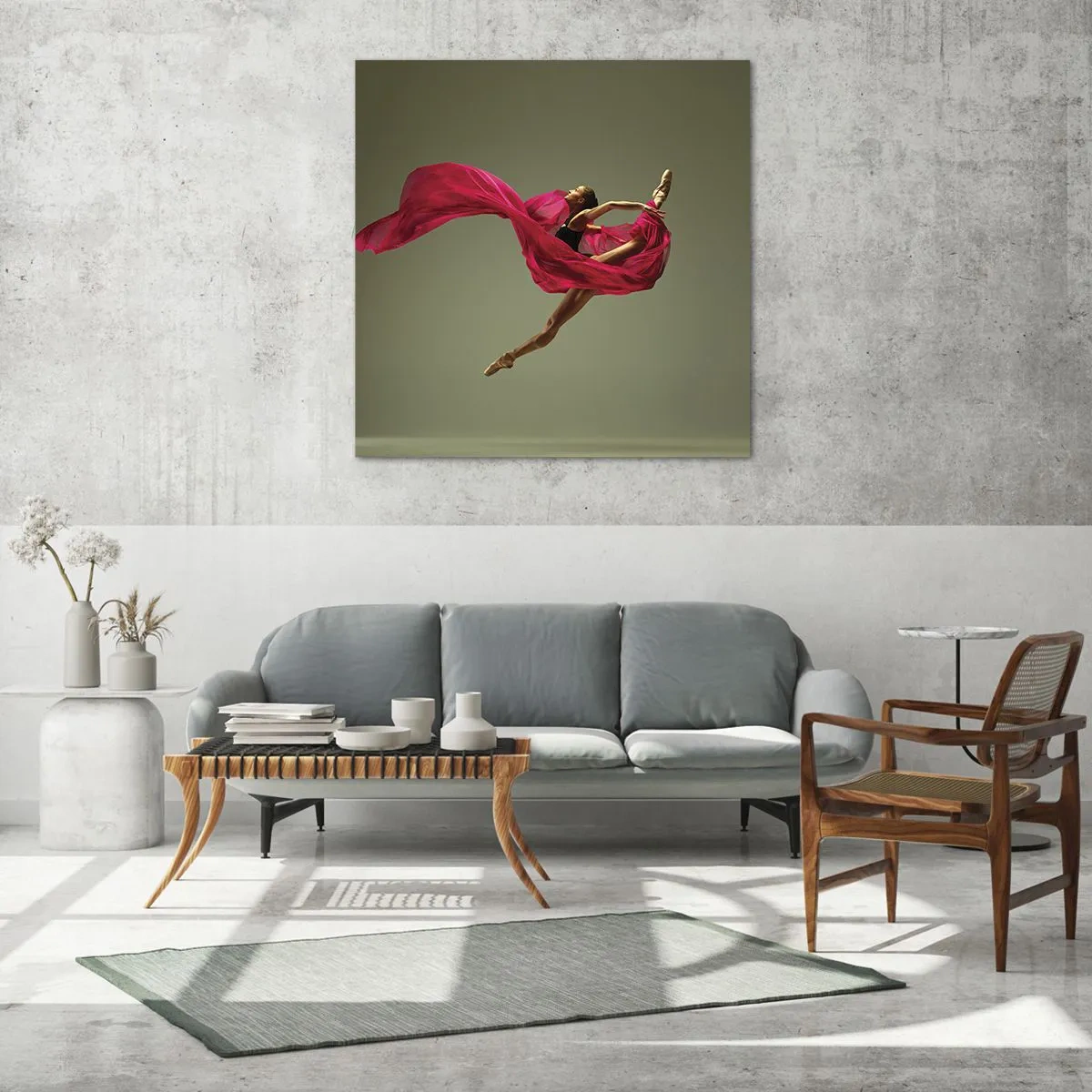 Glasbild - Bild auf glas - Tanzende Flamme - 70x70 cm