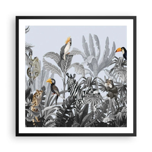 Poster in einem schwarzem Rahmen - Afrikanisches Märchen - 60x60 cm