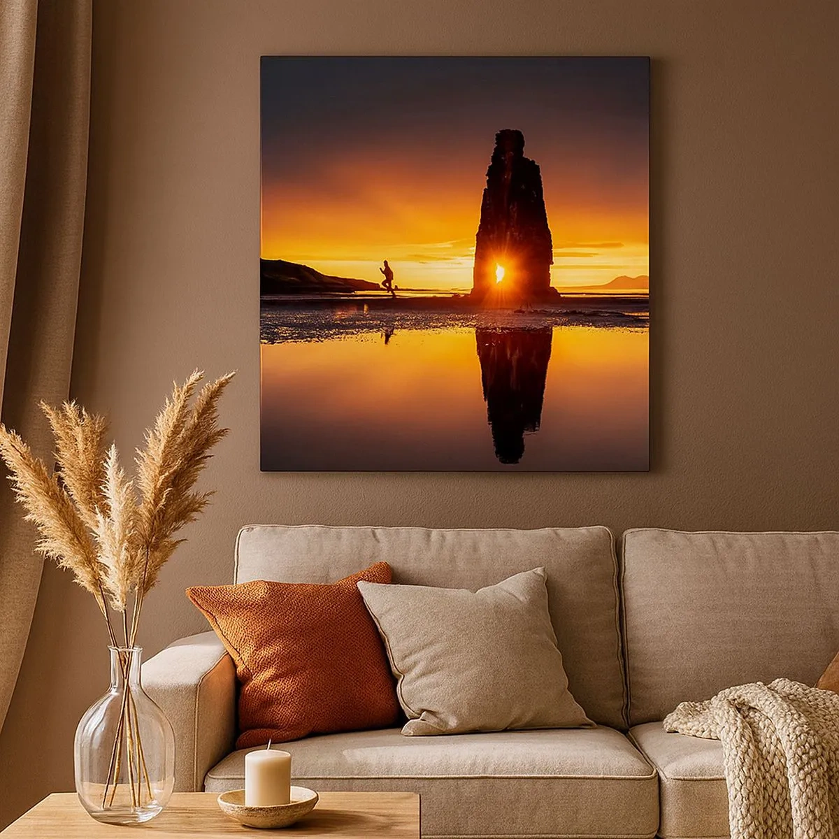 Bild auf Leinwand - Leinwandbild - Nur du und die Natur - 30x30 cm