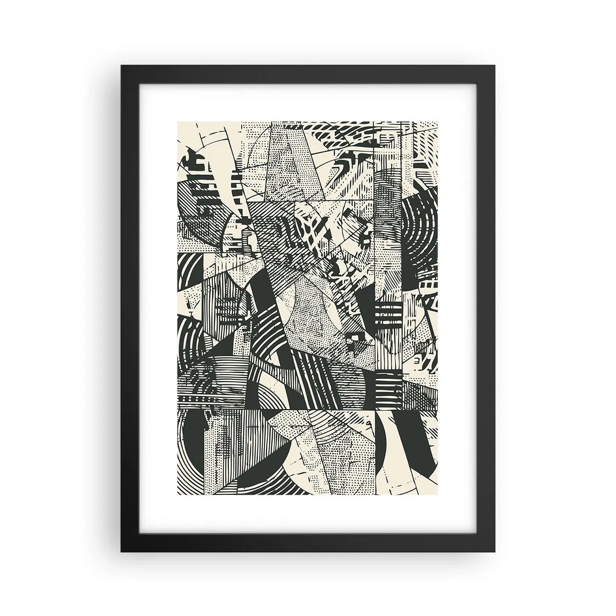 Poster in einem schwarzem Rahmen - Die Dynamik der Gegenwart - 30x40 cm