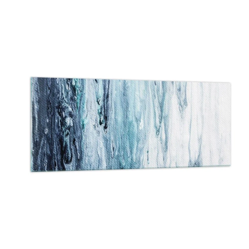 Glasbild - Bild auf glas - Blaue Eiszapfen - 100x40 cm
