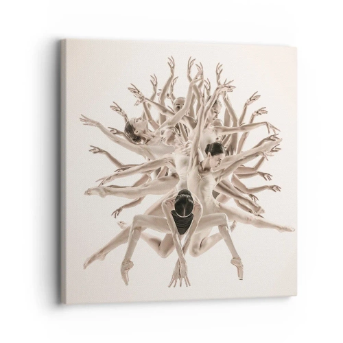 Bild auf Leinwand - Leinwandbild - Aufblühen im Tanz - 30x30 cm