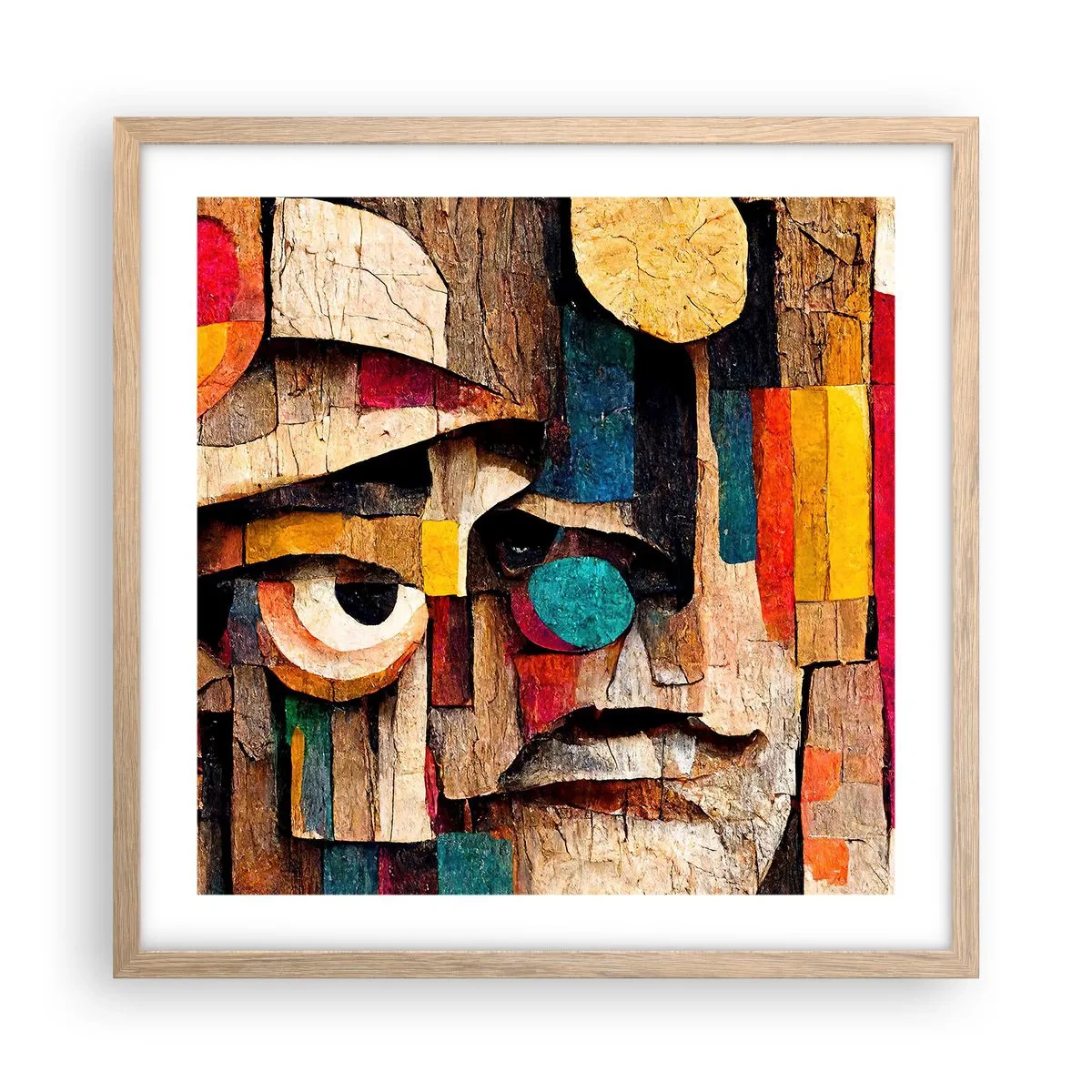 Poster in einem Rahmen aus heller Eiche - Ich sehe dich… - 50x50 cm