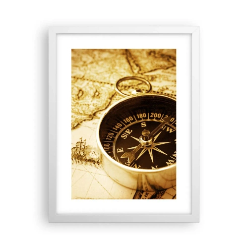 Poster in einem weißen Rahmen - Ost oder West? - 30x40 cm