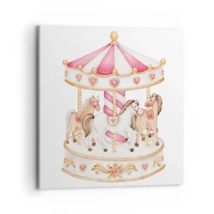 Bild auf Leinwand - Leinwandbild - Süße Welt der Kindheit - 70x70 cm